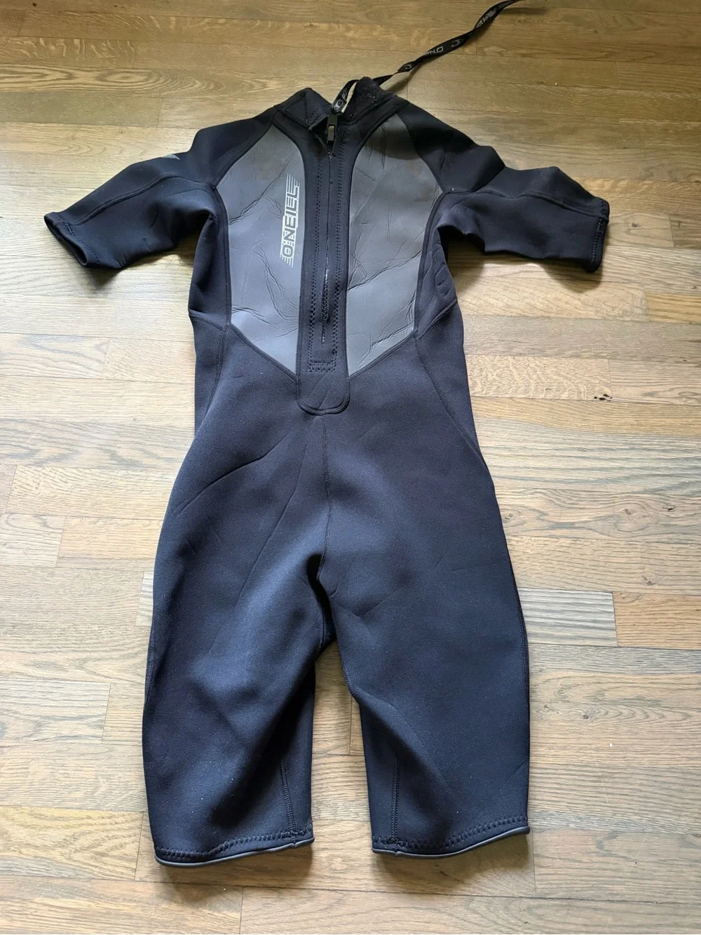 O'Neill Black Short-Sleeve Kids Wetsuit One-Piece